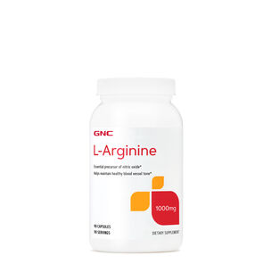 GNC L-Arginine Supplement Facts Front